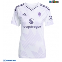 Camisa de Futebol Manchester United Matheus Cunha #10 Equipamento Secundário Mulheres 2025-26 Manga Curta